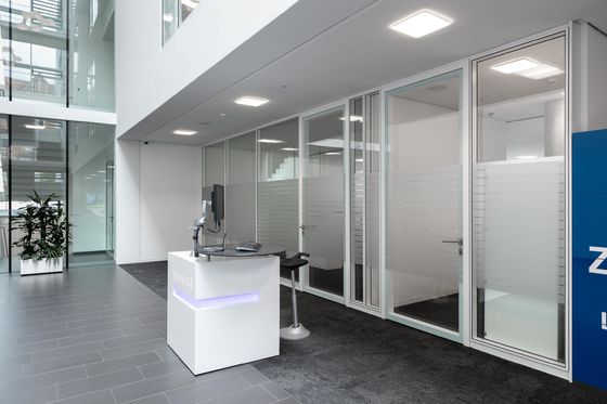 Aluminum Frame Glass Partition Wall STC 35-45db Sound Insulation