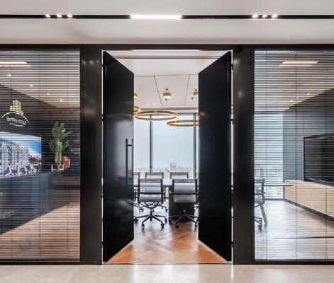 Custom Aluminum Frame Glass Partition Wall for Offices