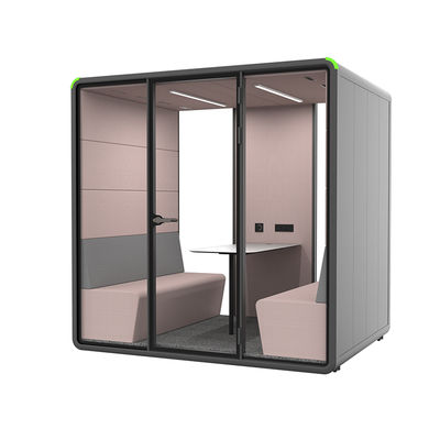 Modern Soundproof Booth with 4000K LED Light and STC30dB Acoustic Performance for Office Privacy