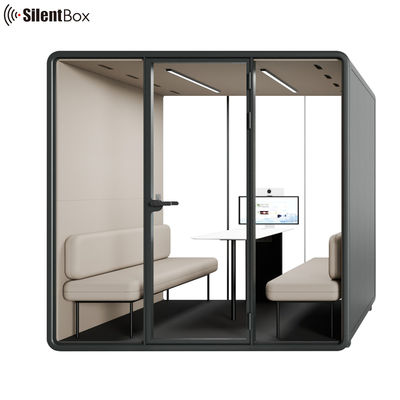 Modern Soundproof Booth with Removable Cover and Low Noise Air Circulation for Office and Home Use