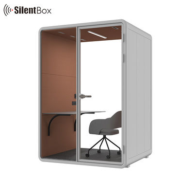 Medium Size Acoustic Silent Meeting Pod with 12V-USB for Double Private Workspaces