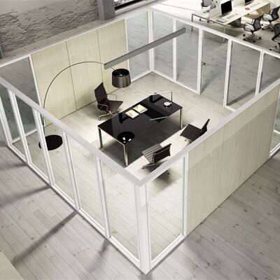 Prefabricated Partition System Pre-fabricated Glass Demountable Partition Wall System