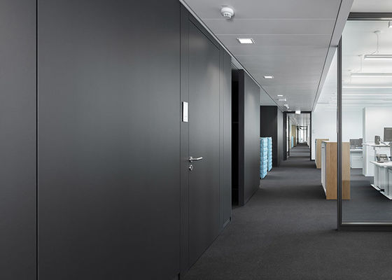 Stevig glas scheidingswand Aluminium frame ontmanteld beschikbaar massief scheidingswand met houten deur