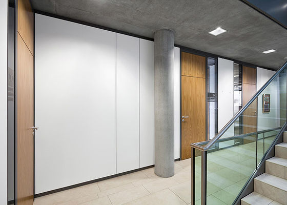 Hoog geluidsisolatie Vaste glazen wand Dubbelpaneel scheidingswand Veiligheid Modulaire scheidingswand