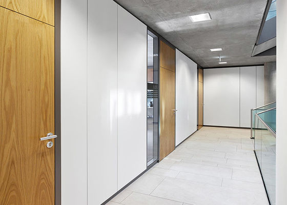 Soliede muur van het scheidingsmuursysteem Staalpaneel met aluminiumframe Duurzame solide kantorenbarrières voor langdurig gebruik