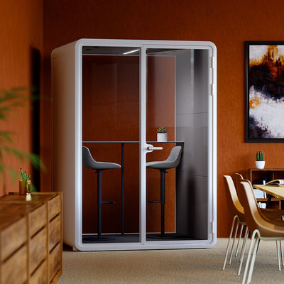 Middelgrote Akoestische Stille Vergaderpod met 12V-USB voor Dubbele Privé Werkplekken